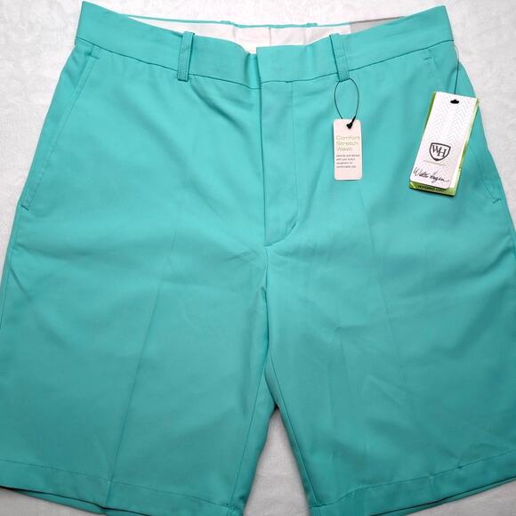 Walter Hagen Hydro-Dri Mens Golf Shorts 32 Waist Mint Green Stretch Performance - Picture 1 of 6